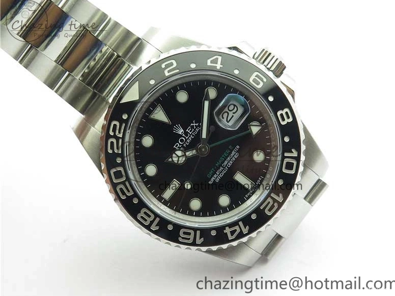 Master Black GMT A3186 Black Best II 116710LN Steel SS on Edition Bracelet 316L ROF Ceramic Dial 0422